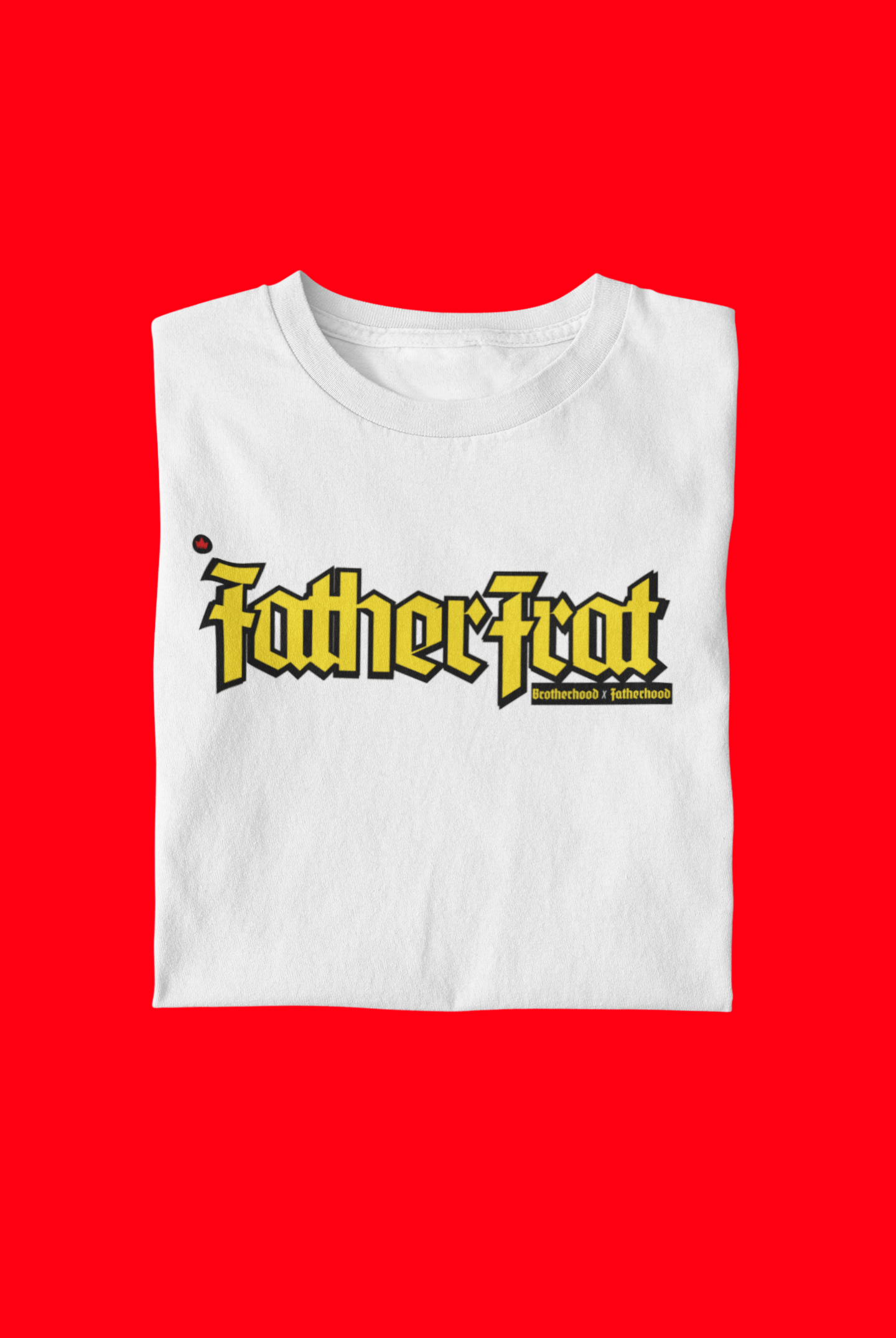 White and Yellow T Shirt Father Frat LLC