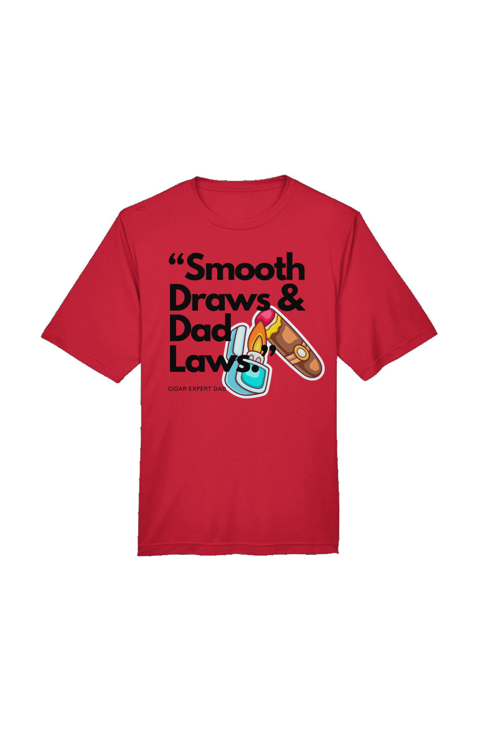 "Smoke Draws & Dad Laws" T-Shirt - Red 