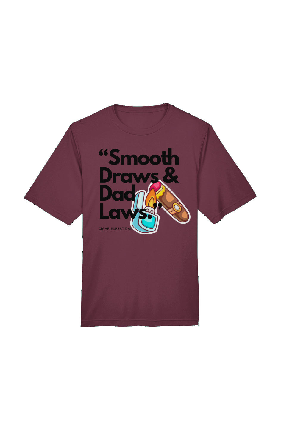 "Smoke Draws & Dad Laws" T-Shirt - Maroon 