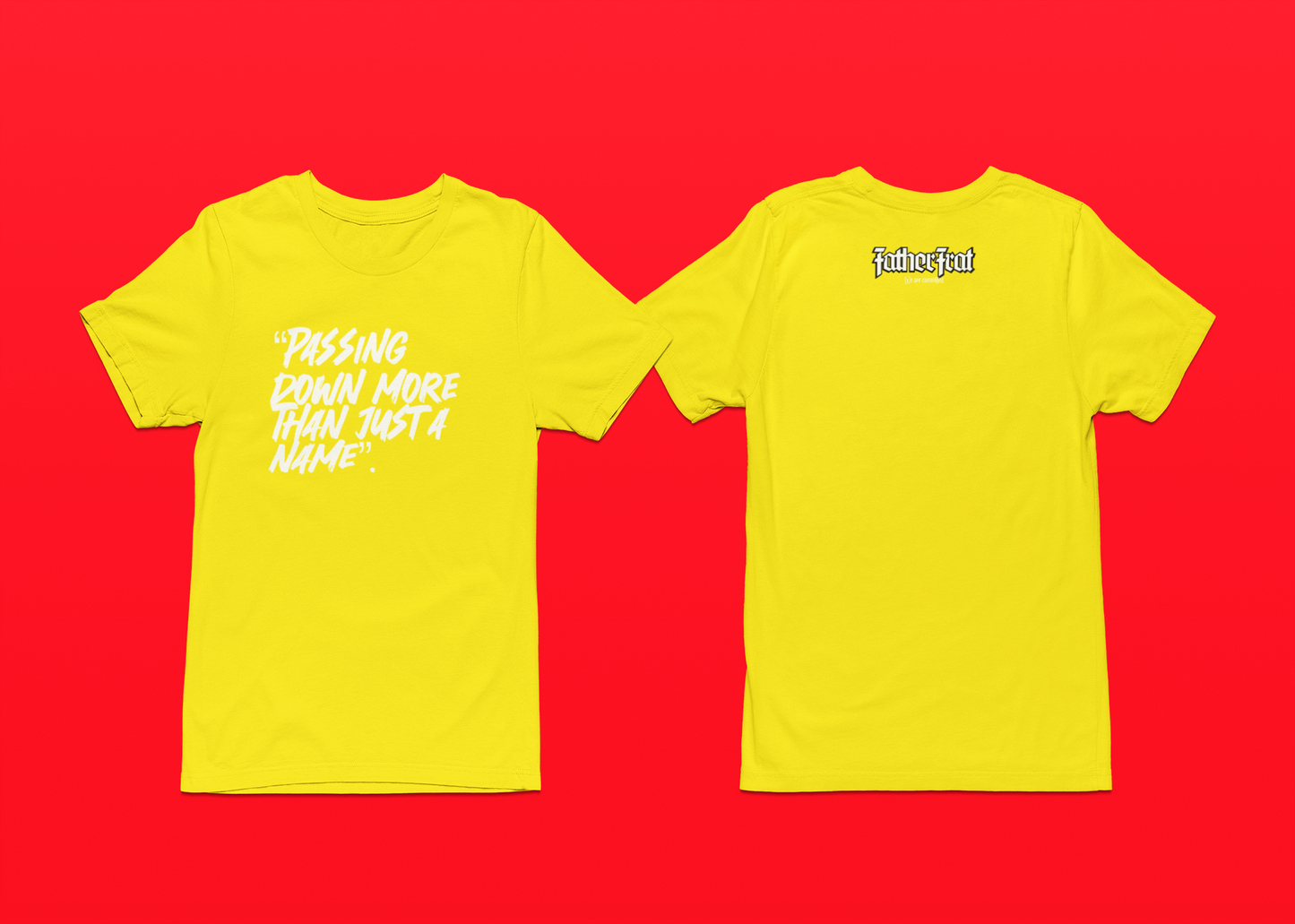 "My Name" Statement T-Shirt (Yellow and White)