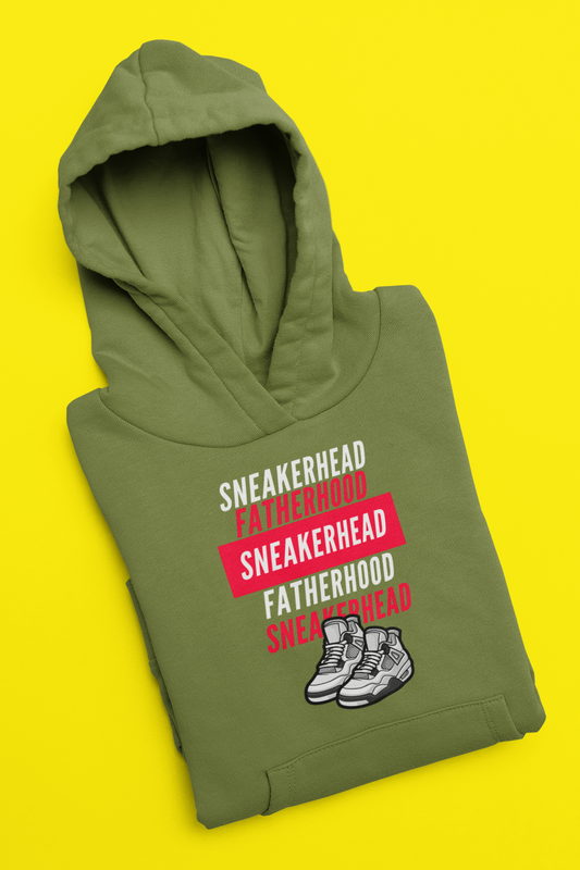 "Sneakerhead and Fatherhood" Statement T-Shirt  - Army Green