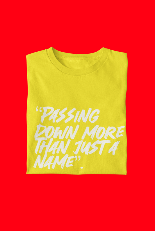 "My Name" Statement T-Shirt (Yellow and White)